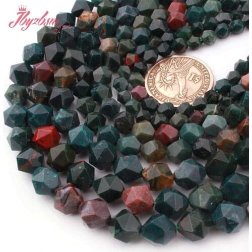 6,8,10mm Faceted Bloodstone Heliotrope Natural Stone Beads For DIY Necklace Bracelets Jewelry Making Loose 15" Free Shipping