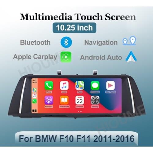 10.25" Wrieless Apple CarPlay Android Auto Car Multimedia For BMW F10 F11(2011-2016) Head Unit Rear Camera IOS IPhone