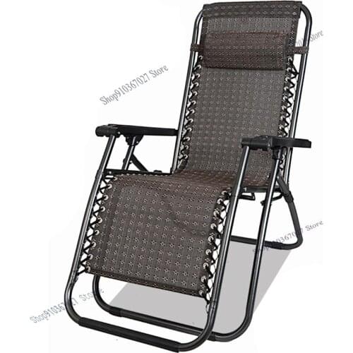Parcel Post Folding Chair Lunch Break Back Reclining Chair Office Sleeping Beach Chair Lazy Leisure Home Chair Elderly Rattan Ch