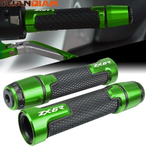 For kawasaki ZX6R ZX636R ZX6RR ZX6R 636 ZX 6RR 7/8"22mm Universal Motorcycle Handle ends Grips Bar Motorbike Hand grip Handlebar