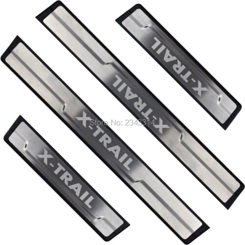 For Nissan X-TRAIL T32 2014-2019 Stainless Door Sill Scuff Kick Plate Protectors Trim Guard Pedal Cover Car Styling Accessories