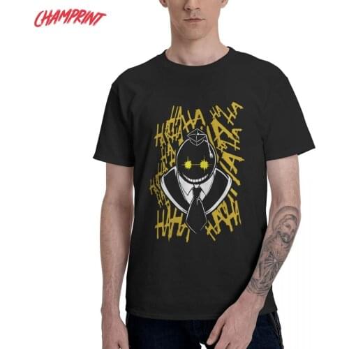 Assassination Classroom Anime Koro Sensei T Shirt Men Pure Cotton T-Shirts Crewneck Tee Shirt Short Sleeve Clothing Plus Size