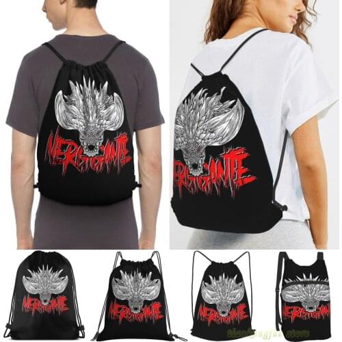 Men Outdoor Travel Drawstring Backpack Bags Nergigante - Monster Hunter World Women Sports Travel Bag Fitness Swimming Bag