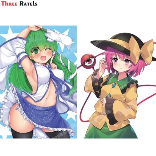 Three Ratels A847 Komeiji Koishi And Komeiji Satori Touhou Stickers For Car Styling Auto Accessories Decor Vinyl Material Decals