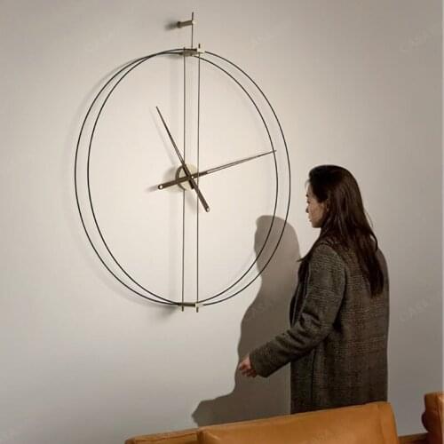 Nordic Style Wall Clock настенные часы Interior Living Room Home Decoration Modern Quiet Light Luxury Background Clocks Decor