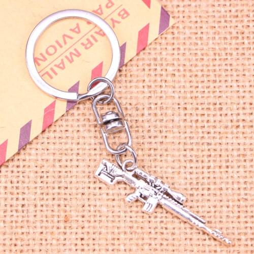 New Fashion Keychain 8*42 mm sniper rifle gun Pendants DIY Men Jewelry Car Key Chain Ring Holder Souvenir For Gift