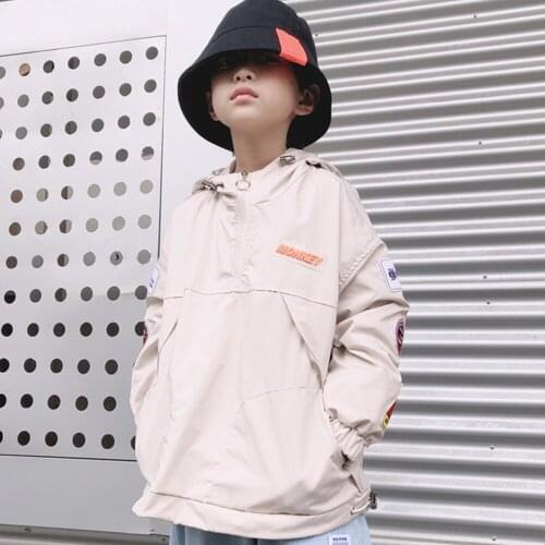 2021New Sell Like Hot Cakes Spring Jacket For Girls Boy Trench Clothing Childrens Thickening Long Sleeve Coat Boy Hooded Coat
