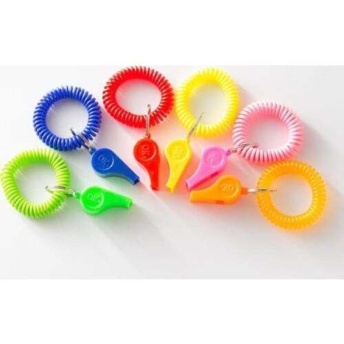 Plastic spring hand plastic whistle hand number plate coil sauna card key ring hand ring