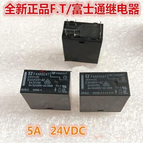 FTR-F4AK024T 24VDC 5A 250VAC DIP6 Fujitsu RELAY 2 From A DPST TAKAMISAWA, New and original 5pcs/lot