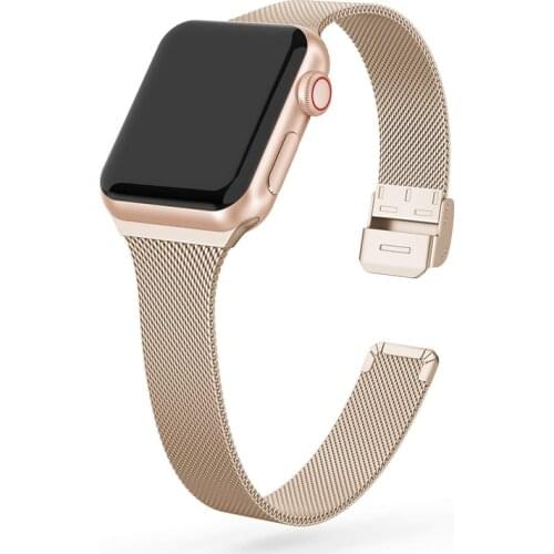 Milanese loop strap for Apple watch band 40mm 38mm iwatch band 42mm 44mm apple watch 6/SE/5/4/3/2/1 stainless steel bracelet