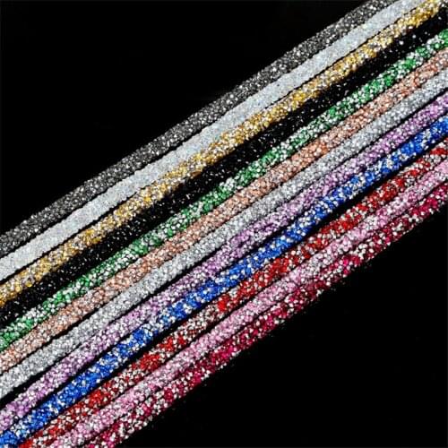 Mullti Color 7mm Soft Tube Jewelry Cord Rope String with Resin Rhinestone for DIY Necklace Bracelet Jewelry Making Accessories
