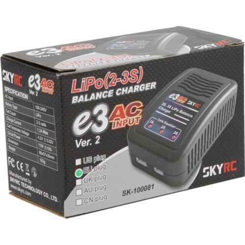 SKYRC SK-100081 E3 AC Input 2S 3S Lipo Battery Balance Charger For RC Batterys US Plug