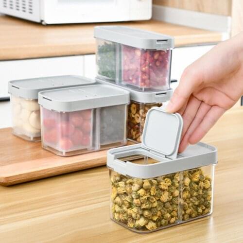 Draining Design with Lid Fresh-Keeping Plastic Storage Box for Kitchen
