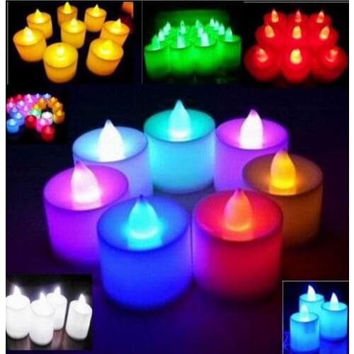 LED lights wedding tea light electronic candle lamp party event Halloween flameless flickering battery candles colorful