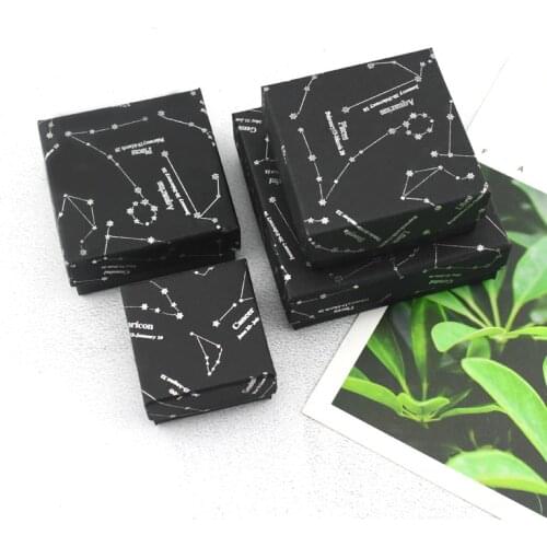 Zodiac Sign Black Unique Jewelry Box 7cm