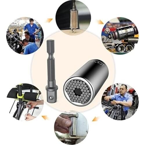 Universal Wrench Tools Set Socket Adapter with Power Drill Adapter Set Socket Power Drill Adapter Reflex Tool Kit Ratchet Wrench