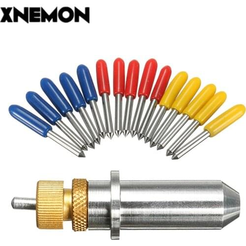 XNEMON For Most Domestic And Imported Plotter Roland Cutting Plotter Vinyl Cutter Blade Holder +15pcs 30 45 60 Degrees Blades