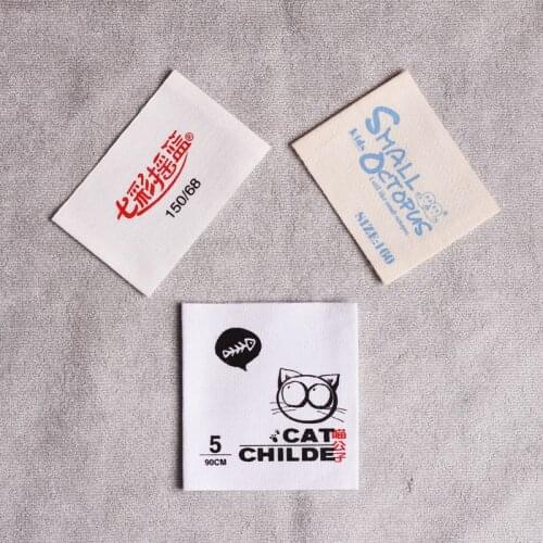 ZeQi Customized garment clothing labels/printed cotton label printed tags/collar labels Free Shipping