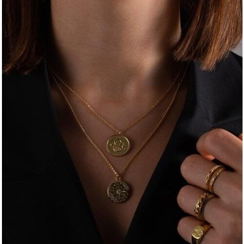 100% 925 sterling silver turkish evil eyes gold filled pendant necklace colar ethnic women jewelry high posh round coin necklace