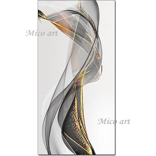 Gold Foil Newest Design Abstract Colorful Canvas Oil Painting No Frame Wall Hangings Paintings Picture Wall Art For Modern Home