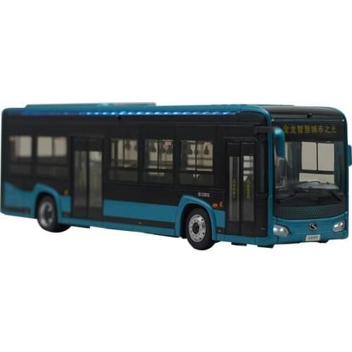 1/38 Metal alloy die-casting Xiamen Jinlong Smart City Light Bus Simulated Car Model Adult Collection Children Toy Gift Display