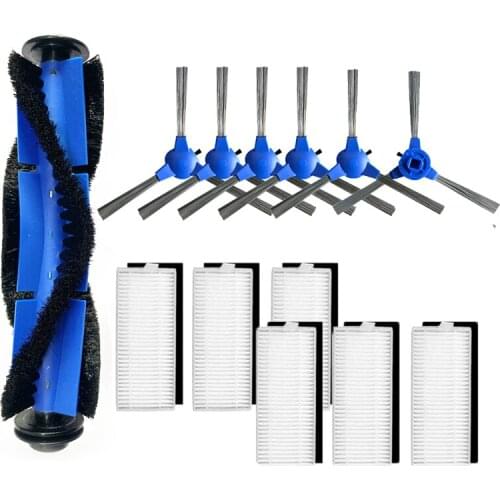 1*Main Brush 6*HEPA Filter 6*Side Brush For Eufy RoboVac 11S RoboVac 30 Robotic Vacuum Cleaner Replacement Brushes Filters Parts