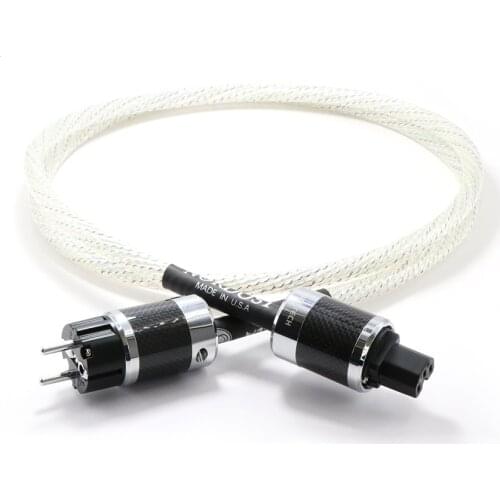 1piece hifi audio 7N OCC silver plated EU version Power Cord Amplifier CD Player power cord hifi power cable