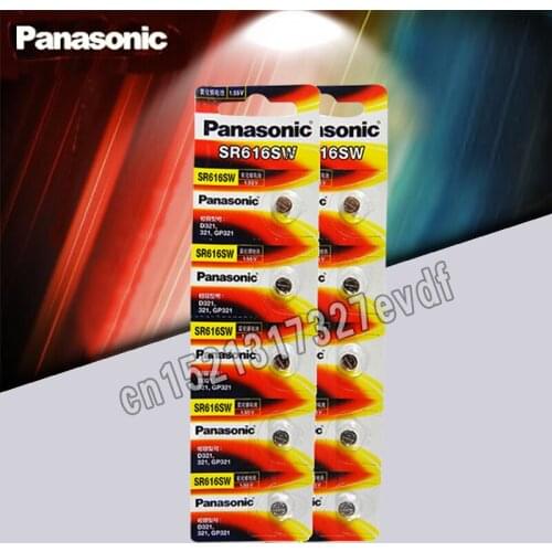 10PCS/2PACKS Panasonic Silver Oxide Button Cell Batteries 6.8mm*1.6mm D321 321 GP321 Coin Battery for Quartz Watch Made in Japan