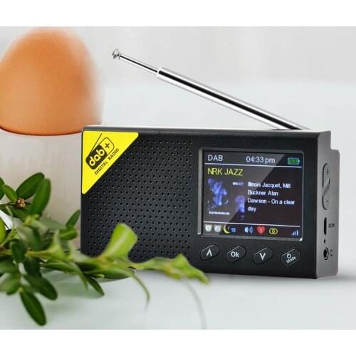 LCD Display Bluetooth 5.0 Digital Radio Stereo DAB FM Audio Receiver Player FM Receiver Audio Broadcasting Player Portable