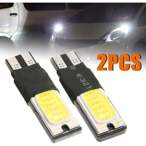 2pcs T10 Wedge Light 194 168 6W COB LED Car Canbus No Error Side Signal Lamp Reading Number Plate Lights Bulbs 9V-16V