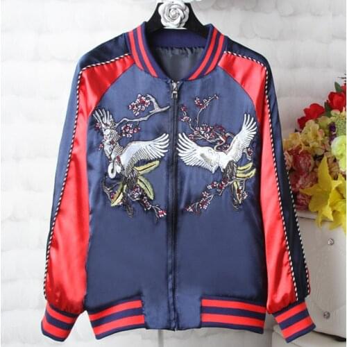 2020 Autumn Womens High quality embroidery baseball jackets Hot chic women causal jackets coat C338
