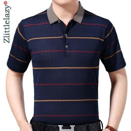 2020 Brand Short Sleeve Polo Tee Shirt Men Casual Summer Striped Mens Clothing Polos Shirts Mens Fashion Slim Fit Poloshirt 410