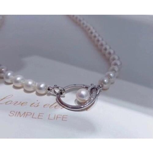 Nice Quality S925 Sterling Silver Pendant Necklace Bracelet Clasp Hook NO PEARLS 5pcs/lot