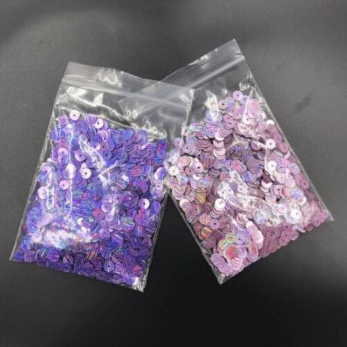 6mm 10g Laser Wiredrawing Effect PVC Loose Sequins Crafts Paillette Sewing Decoration DIY Manual Clothing Accessory Lentejuelas