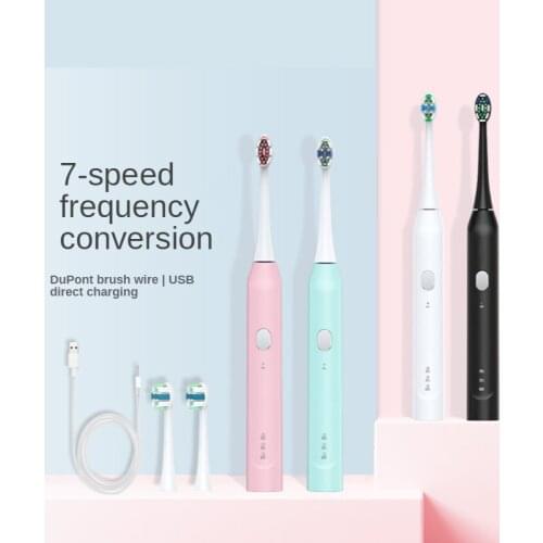 7PX Waterproof Electric Toothbrush Dental Precision Clean USB Chargeable Teeth Whitening Sonic Vibration Tooth Brushes Automatic
