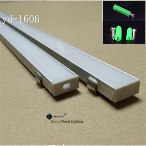 5-30pcs/lot 1meter aluminium profile for 5050 double row led strip aluminium base for led bar light of 16mm pcb with fittings