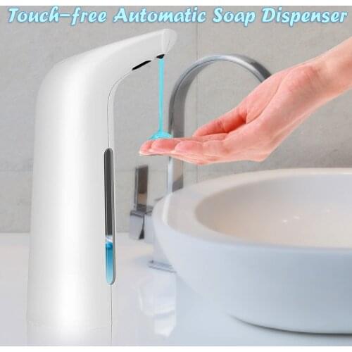 400ml Automatic Liquid Soap Dispenser Smart Sensor Touchless Electroplated Sanitizer Dispensador for Kitchen Bathroom Dropship