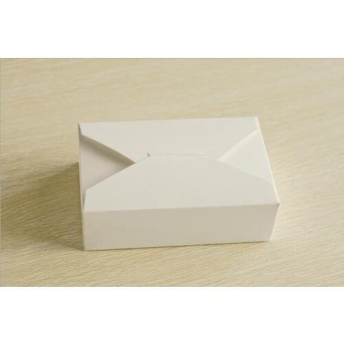 300pcs 19.5*12.5*4cm Food Packaging White cardboard Paper Box For Candy\Cake\Dessert \party\Christmas Packing boxes