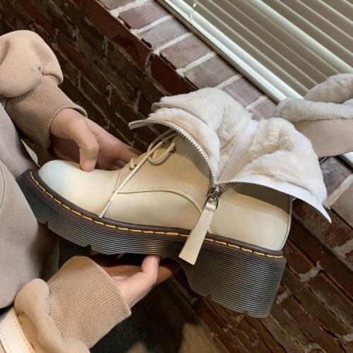 New Arrival Autumn Winter Women The Snow Boots Fashion Natural Genuine Leather Lambs Wool Women Shoes Size 34-41