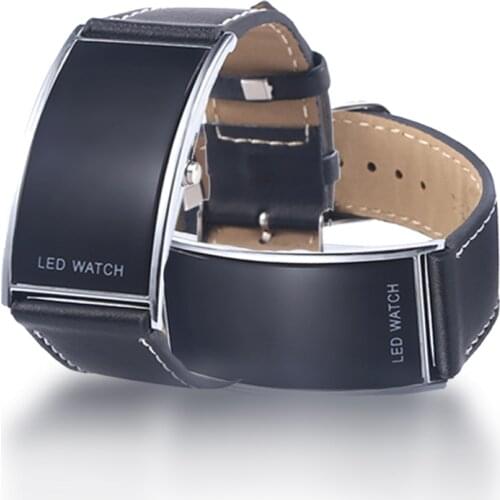 Men Sport Watch Casual Men LED Watch Digital clock Date Rectangle Dial Faux Leather Strap Wrist Watch New for Men Women часы