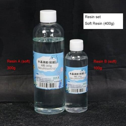 Enablefancy - 400g A3:B1 Crystal clear SOFT Resin high Adhesive transparent DIY Epoxy for Crafts Decor arts jewelry