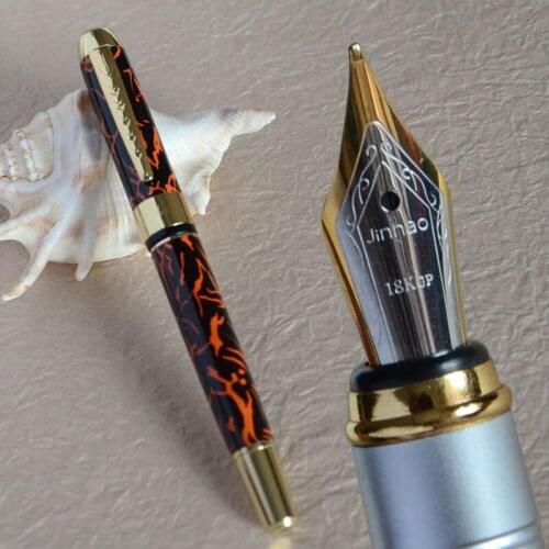 JINHAO 250 BLACK MAGIC RED PATTERN M NIB FOUNTAIN PEN