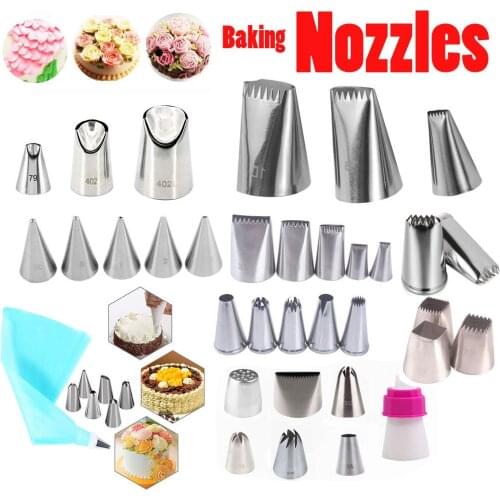 Bakery Stainless Steel Pastry Tips Cupcake Icing Piping Nozzles Cake Decorating Ice Cream Tool Baking Mold