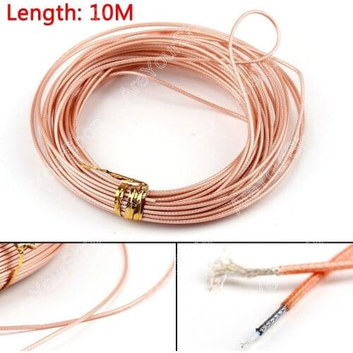 Areyourshop Sale 1000cm 50ohm M17/93-RG178 Coax Pigtail RG178 RF Coaxial Cable Connector 32ft Plug