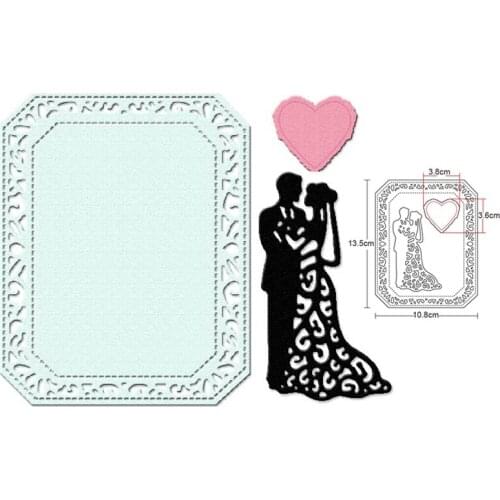 Metal Cutting Dies Stencil wedding frame background 2020 new Scrapbooking Photo Album Card Paper Embossing Craft die cut mold
