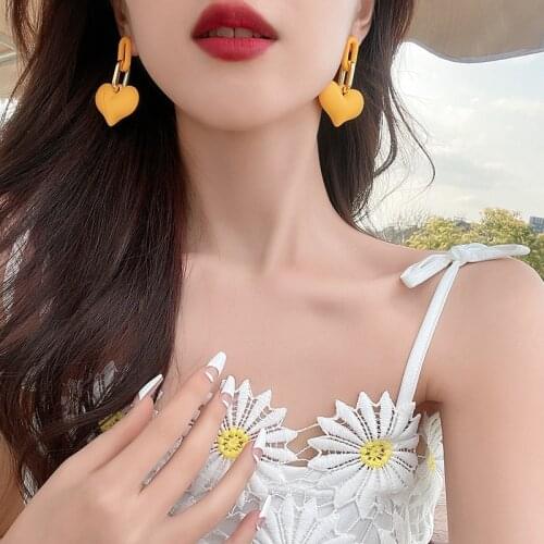 XIYANIKE Cute Colorful Silicone Acrylic Earrings Joker Ear Accessories 2021 For Women Girls Fashion Party Jewelry Gift Oorbellen