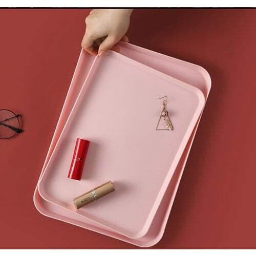 Multi Nordic Creative Multi-function Rectangular Plastic Tray Storage Tray Kitchen Supplies Home Kitchen Fruit Dessert Tray New