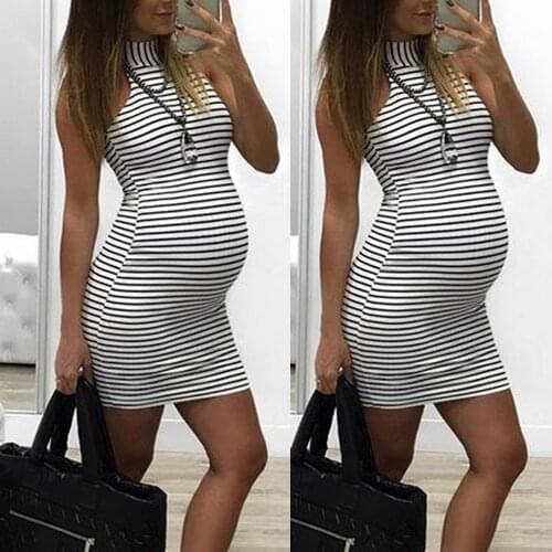 TELOTUNY Fashion Womens maternity dressNursing Baby For Maternity Stripe Sexy Dress clothes for pregnant women Dropshipping