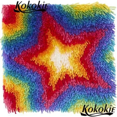 Latch hook rug making kit cushion embroidery material for handicraft cross stitch Crocheting Rug Yarn Patchwork Pillowcase