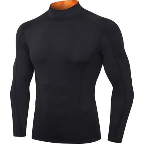 New Men Long Sleeve Compression Running T Shirt Mens Rashgard Quick Dry Gym Fitness Running Sport Tights Mens Sportswear